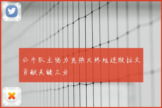 公牛队主场力克热火终结连败拉文贡献关键三分